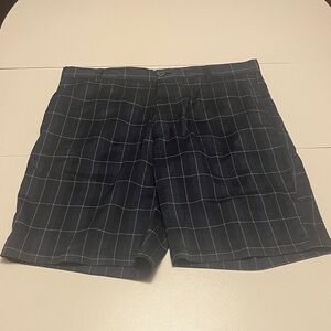 Hollas Black Plaid Men's Shorts
